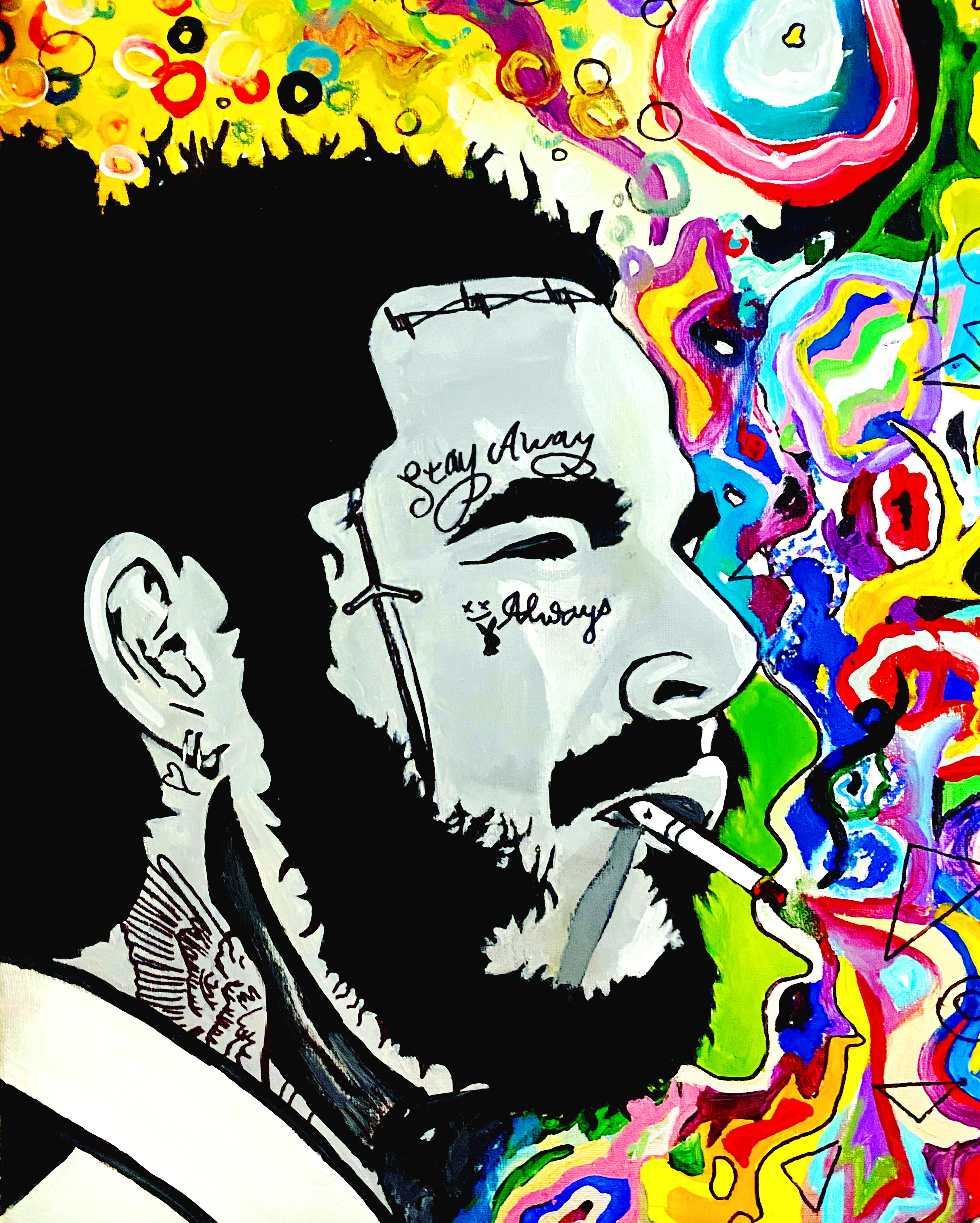 Posty-- acrylic painting on canvas